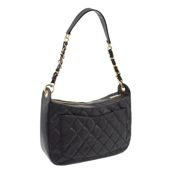 Chanel Black Caviar Skin Hobo Handbag XX00360 - Picture 3 of 7